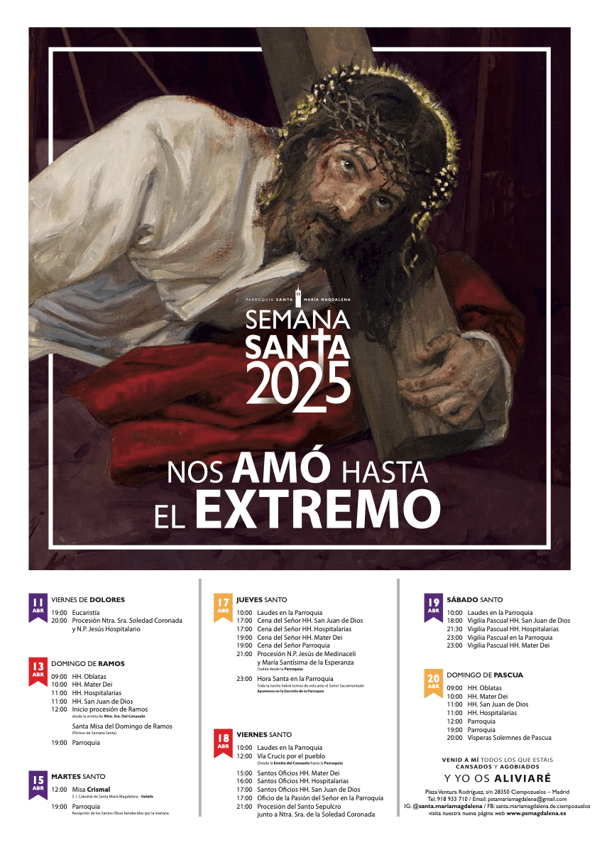 Horarios de Semana Santa 2025